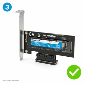 Montage Schritt 3 – Karte in PCIe-Steckplatz stecken