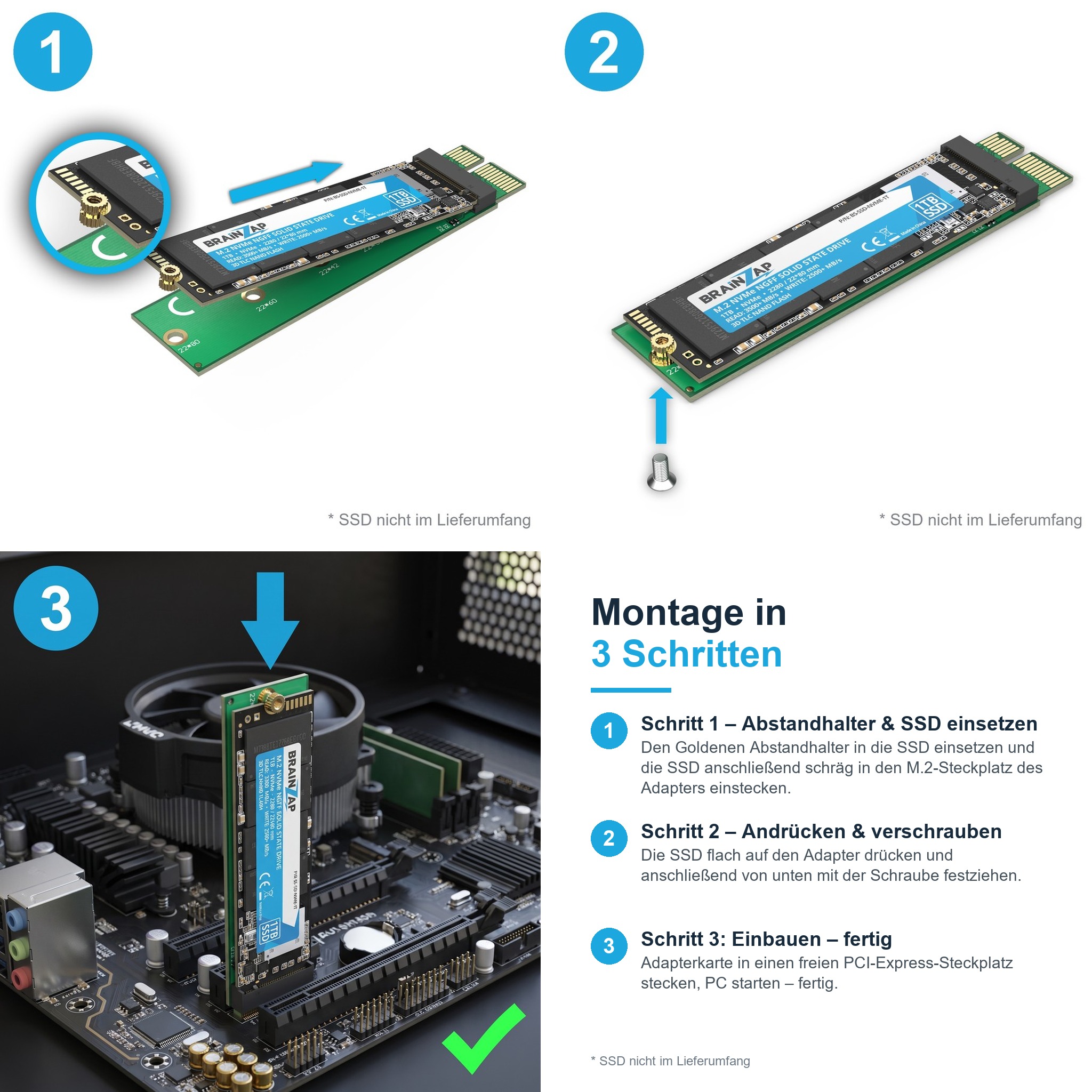 BRAINZAP adapter nvme x1