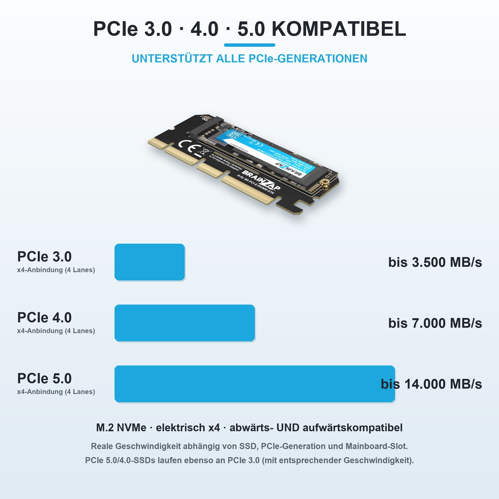 BRAINZAP adapter nvme x16