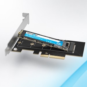 BRAINZAP NVMe-x4-Adapterkarte mit Slotblende Produktansicht