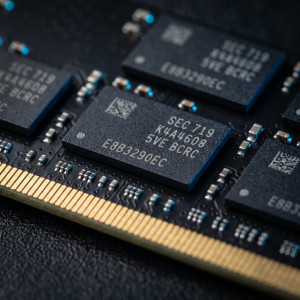 Makroaufnahme der Speicherchips