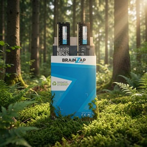 BRAINZAP Kartonverpackung im Wald