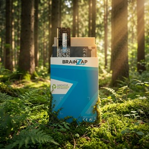 BRAINZAP Kartonverpackung im Wald