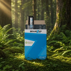 BRAINZAP Kartonverpackung im Wald