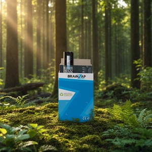 BRAINZAP Kartonverpackung im Wald