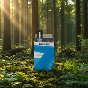 BRAINZAP Kartonverpackung im Wald