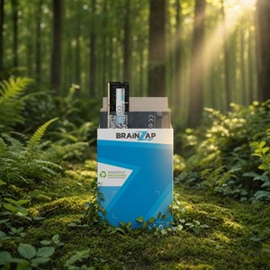 BRAINZAP Kartonverpackung im Wald