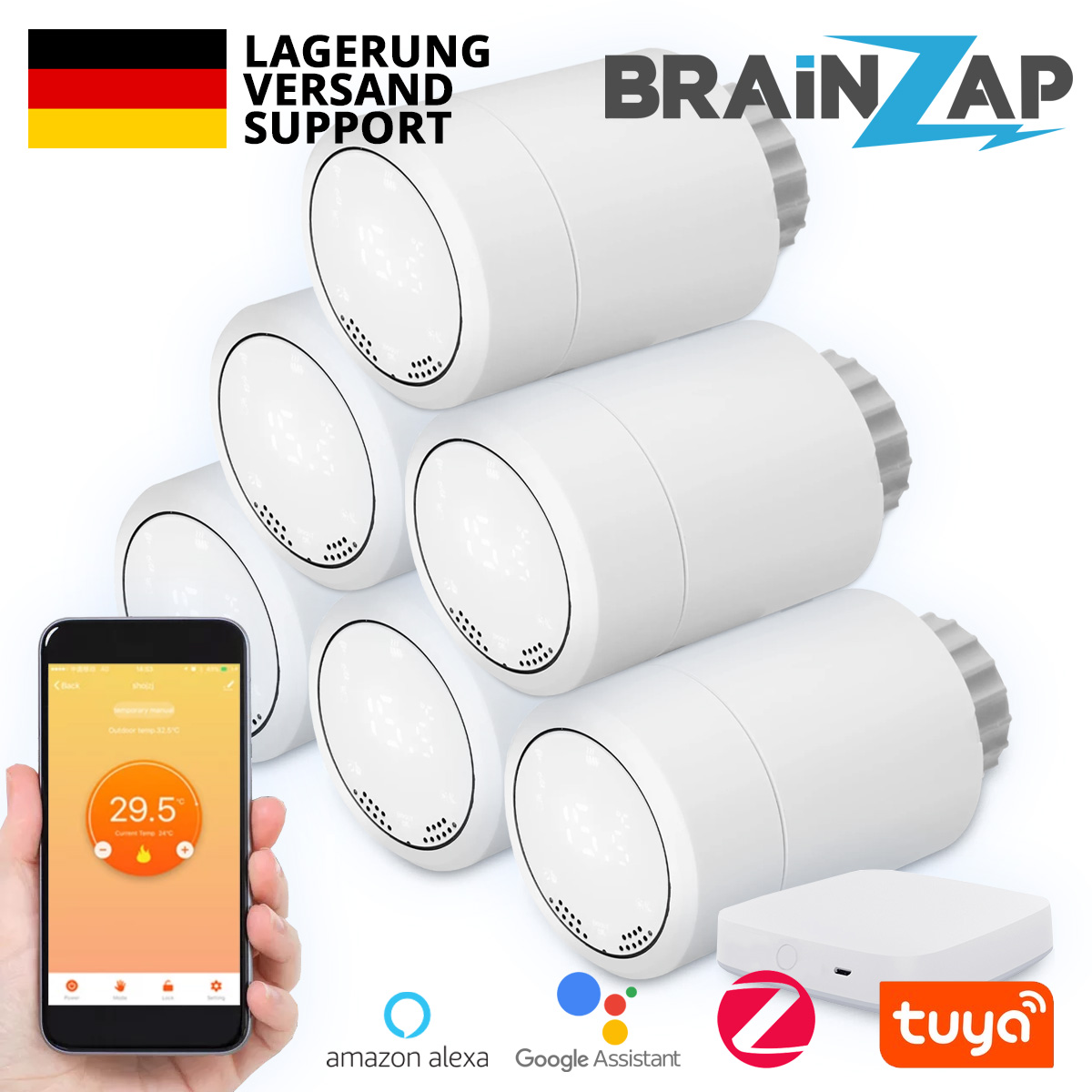 UNITEC ZIGBEE Heizkörper-Thermostat Set 2+1 | WiFi | Haustechnik | UNITEC